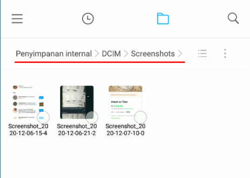 Cara Menghapus Foto Screenshot di Folder DCIM Screenshot