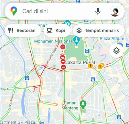 Cara Melihat Tampilan Kemacetan di Google Maps