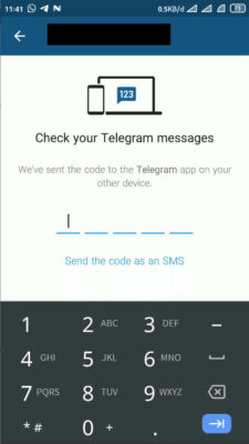 verifikasi nomor telegram 
