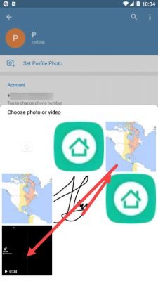 foto profil bergerak telegram dengan video