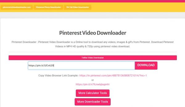 download foto video pinterest di website pc dan hp