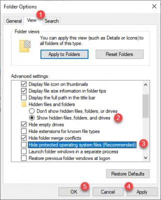 cara memunculkan hidden files di windows explorer